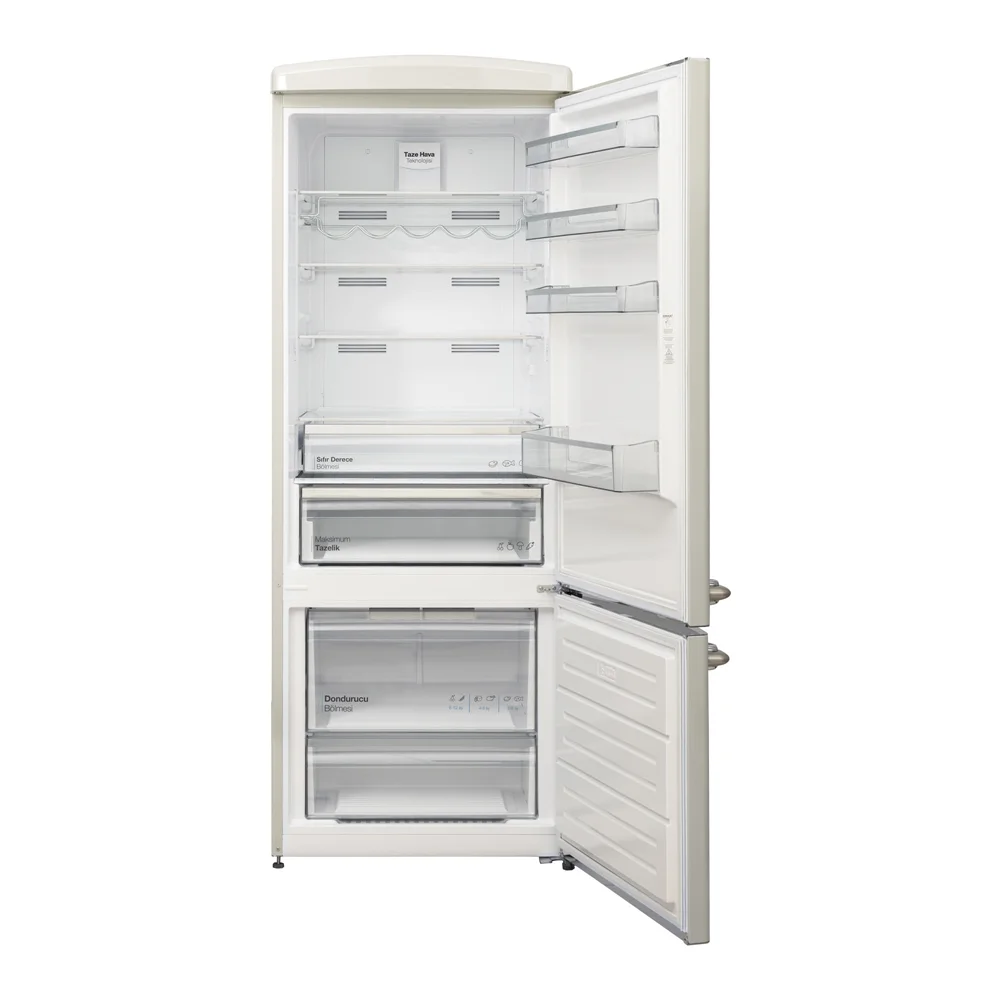 Vestel RETRO NFK52211 Bej 471 Lt No-Frost Buzdolabı Görsel 3