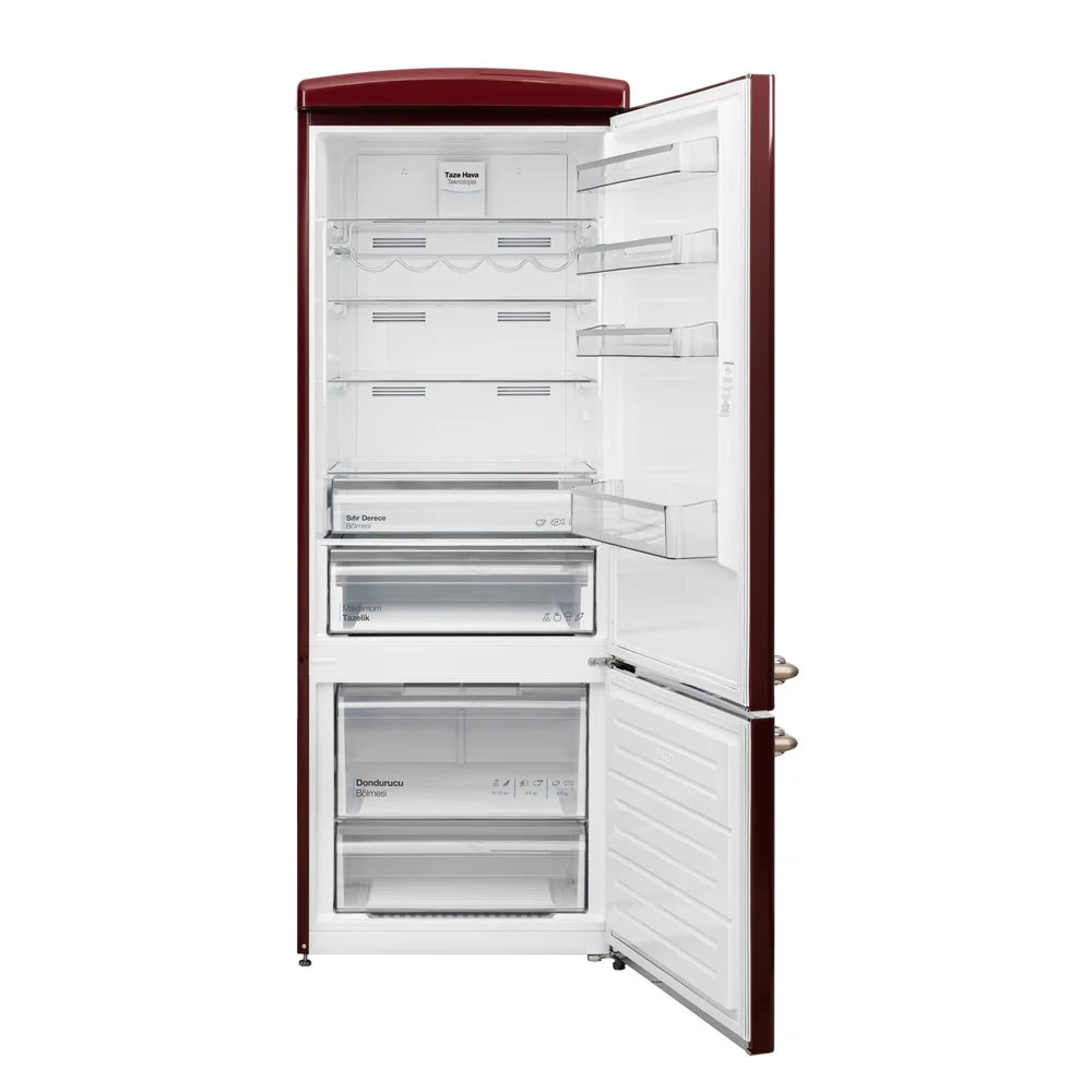 Vestel RETRO NFK52211 Bordo 471 Lt No-Frost Buzdolabı Görsel 3