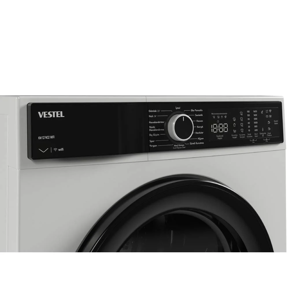Vestel  KM 127402 WIFI 12 Kg Kurutma Makinesi Görsel 4