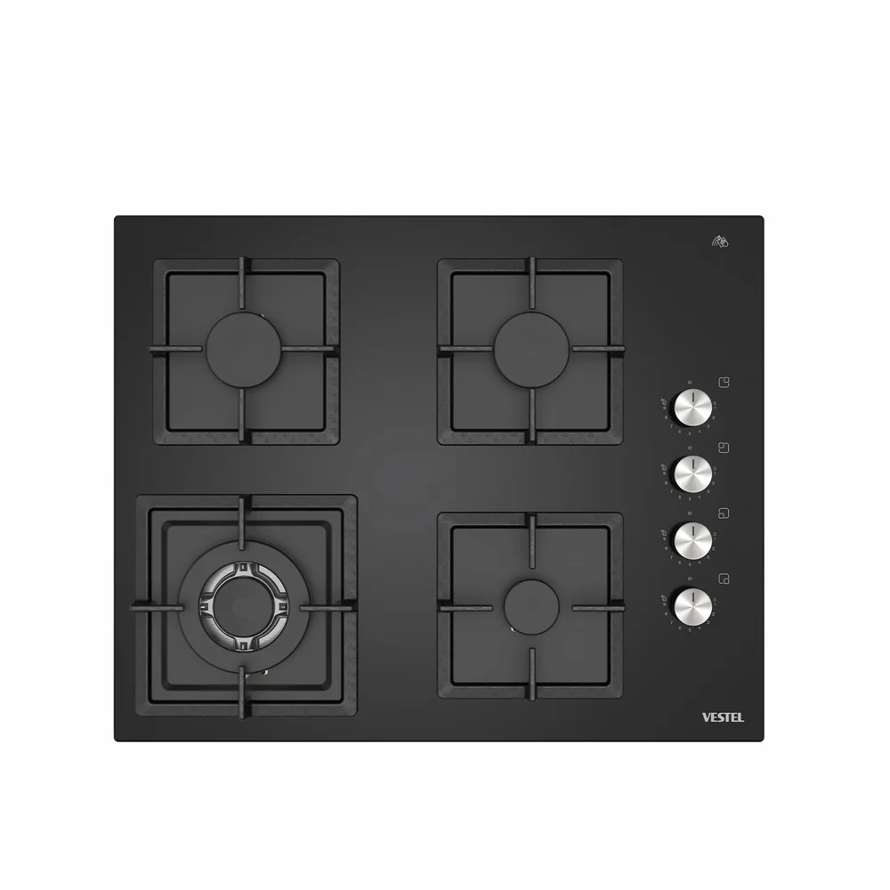 Vestel AO-6510419 S DG DWK 65 cm 4 Gözü Gazlı (1 Gözü Wok'lu) Ankastre Ocak