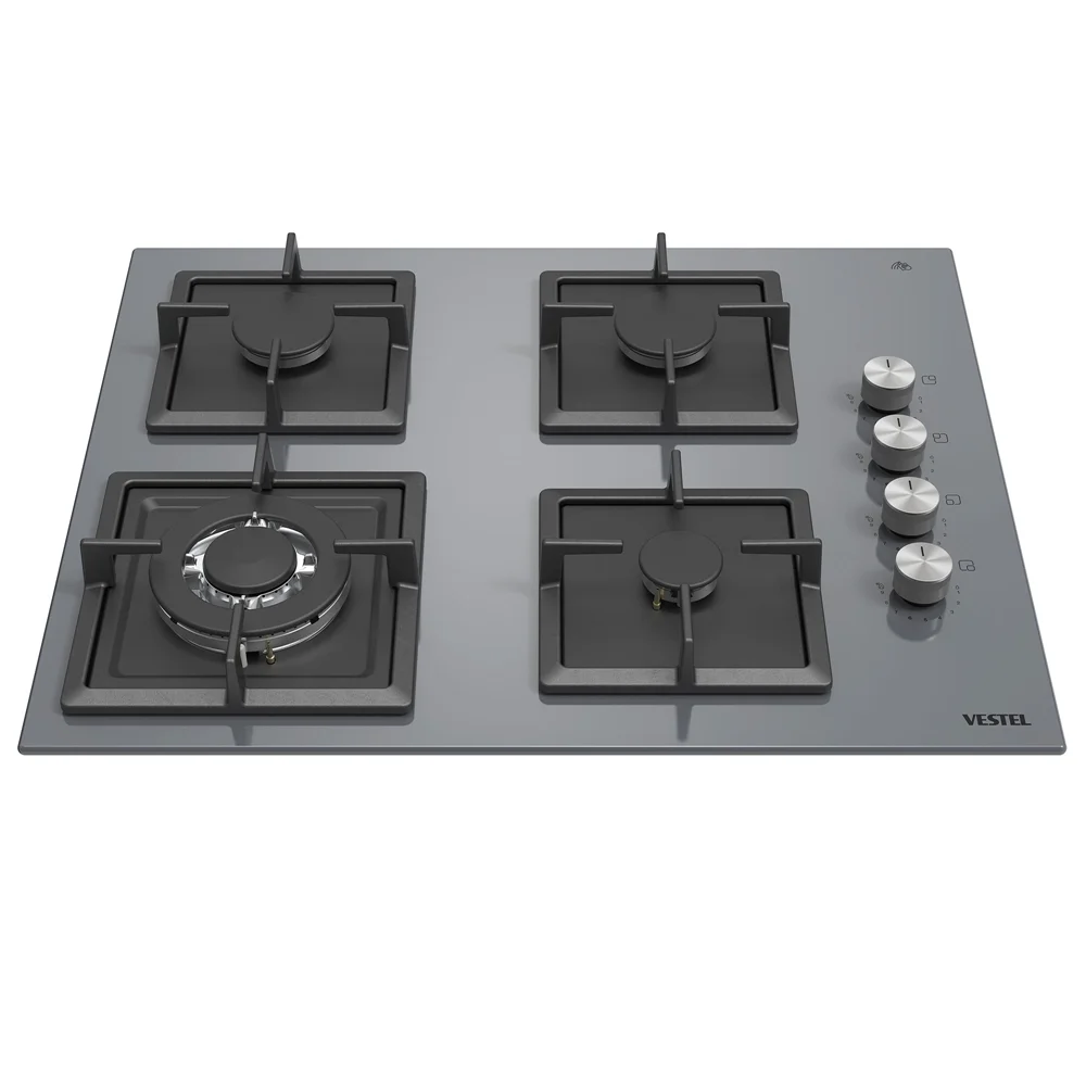 Vestel AO-6510419 G DG DWK 65 cm 4 Gözü Gazlı (1 Gözü Wok'lu) Ankastre Ocak - İkinci Görsel