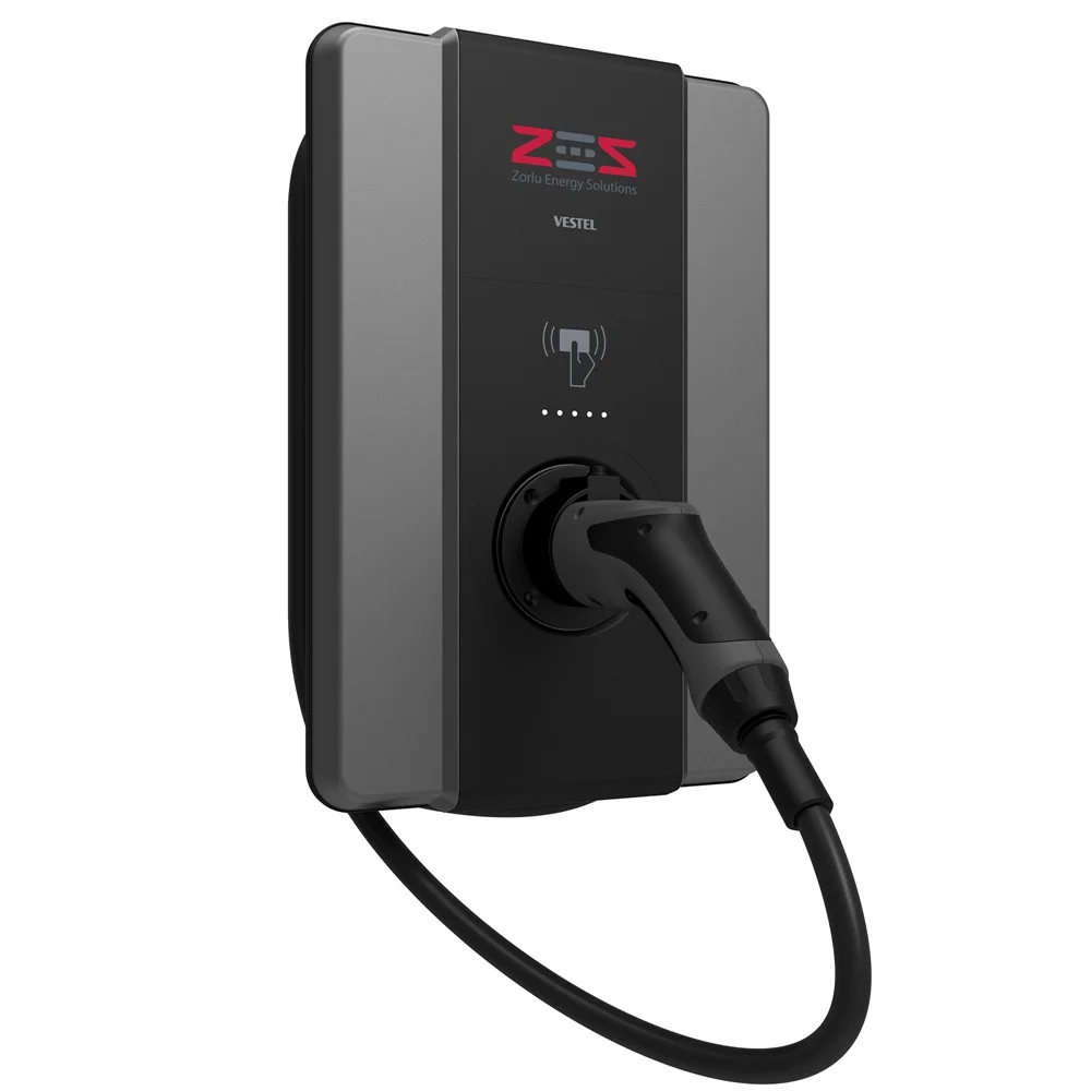 Vestel Elektrikli Araç Şarj İstasyonu EVC04 ZES4-AC22SW-T2P OPT2 22 kW Smart Wi-Fi Kablolu Görsel 3