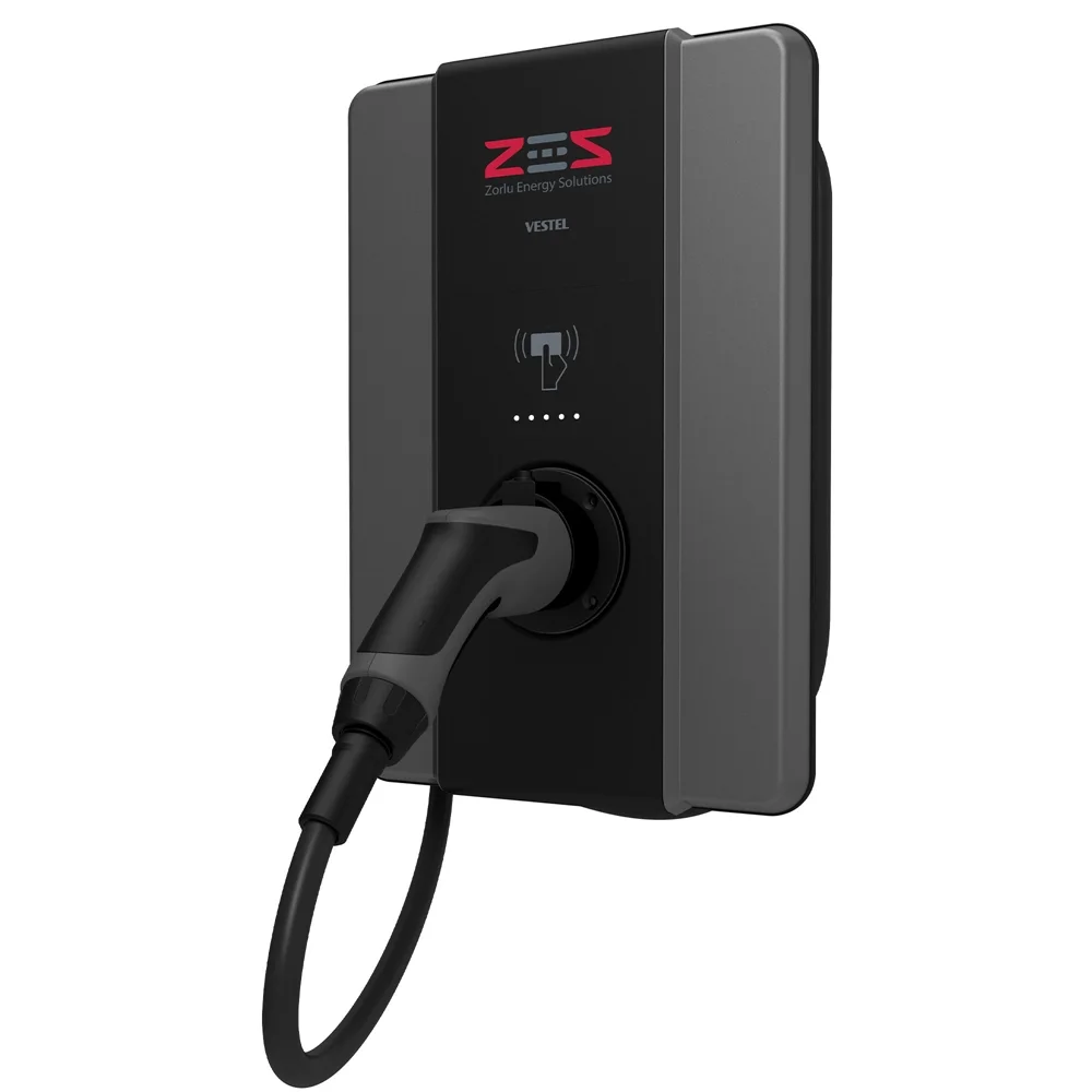 Vestel Elektrikli Araç Şarj İstasyonu EVC04 ZES4-AC22SW-T2P OPT2 22 kW Smart Wi-Fi Kablolu Görsel 4