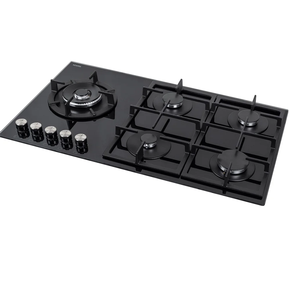 Vestel AO-91159 S DG-W 90 cm 5 Gözü Gazlı (1 Gözü Wok'lu) Ankastre Ocak - İkinci Görsel