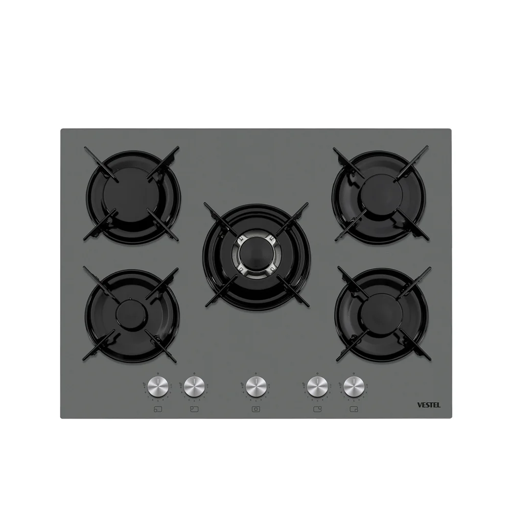 Vestel AO-71159 G DG-W 70 cm 5 Gözü Gazlı (1 Gözü Wok'lu) Ankastre Ocak