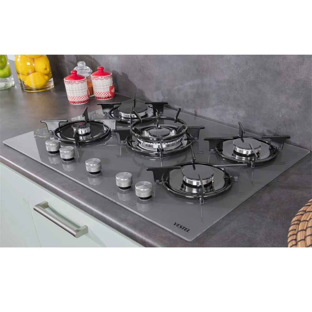 Vestel AO-71159 G DG-W 70 cm 5 Gözü Gazlı (1 Gözü Wok'lu) Ankastre Ocak - İkinci Görsel