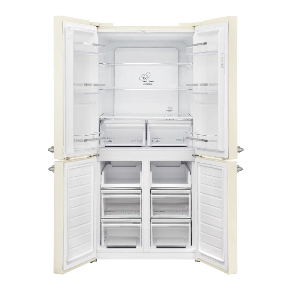 Vestel RETRO FD56011 BEJ 487 Lt No-Frost Buzdolabı - İkinci Görsel