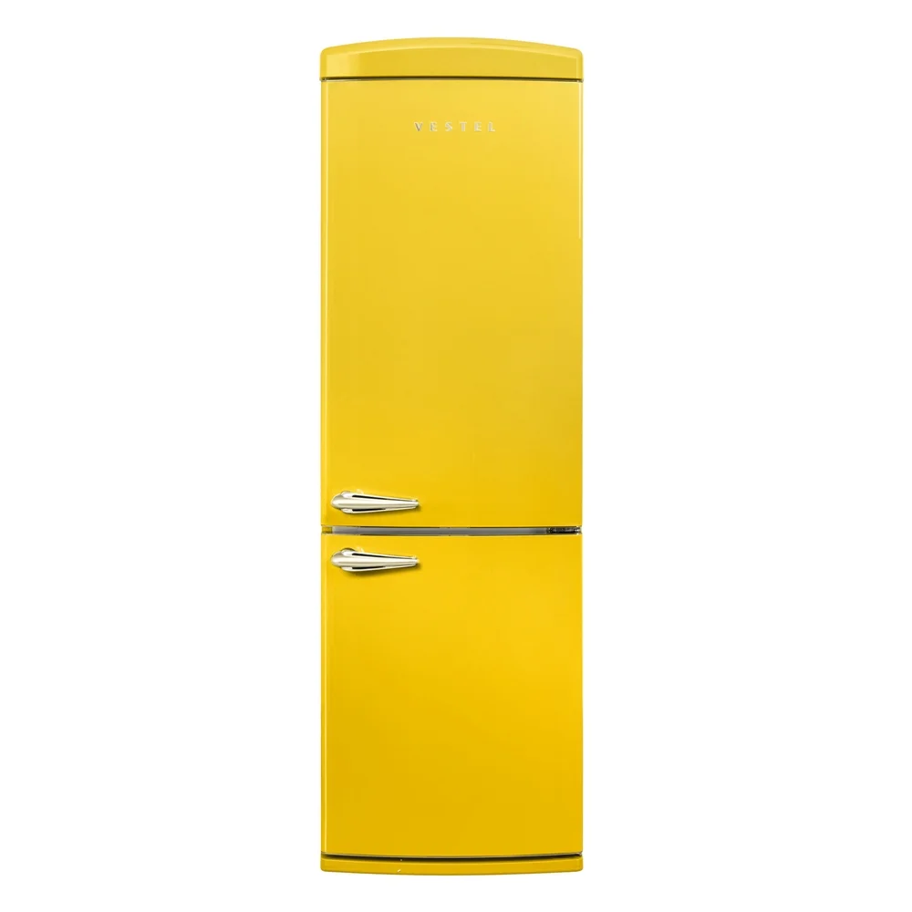 Vestel Retro NFK37011 330 Lt No-Frost Sarı Buzdolabı