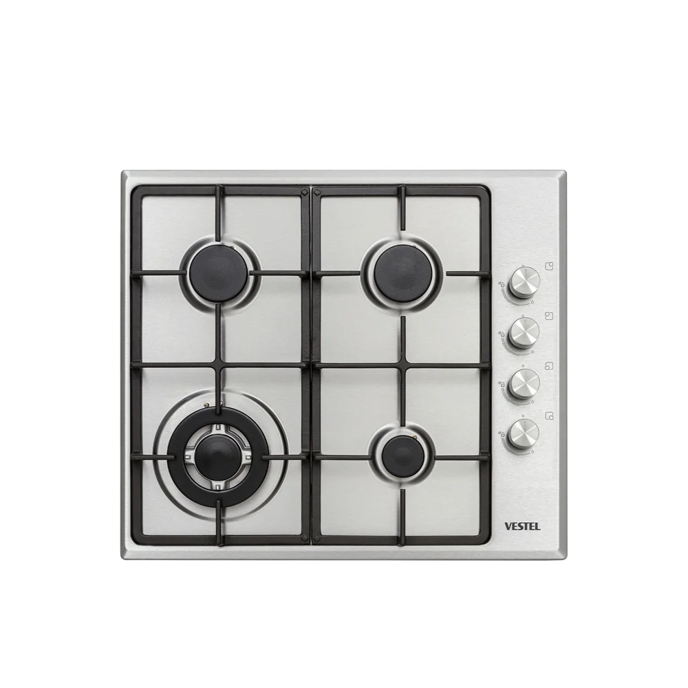 Vestel AO-6004 X-DW 60 cm 4 Gözü Gazlı (1 Gözü Wok'lu) Ankastre Ocak