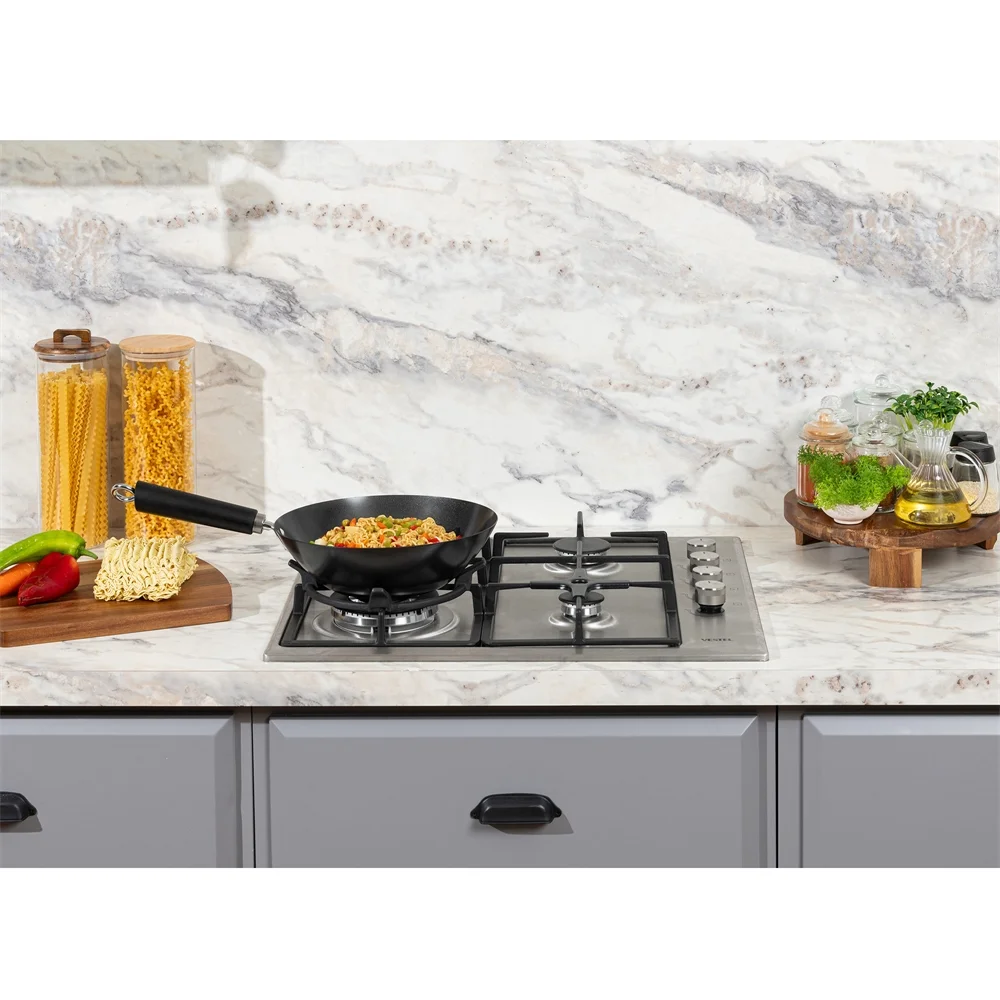 Vestel AO-6004 X-DW 60 cm 4 Gözü Gazlı (1 Gözü Wok'lu) Ankastre Ocak Görsel 3