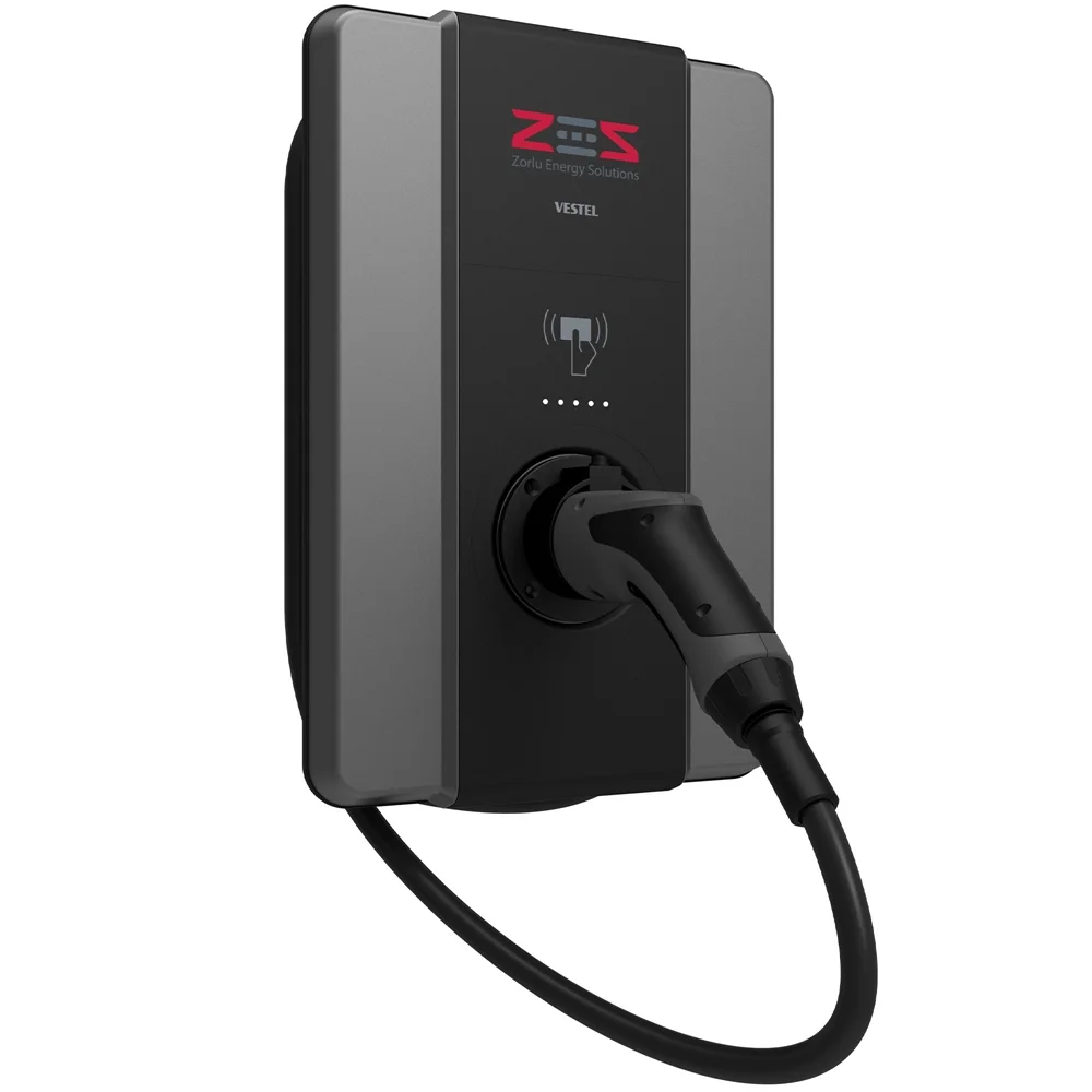 Vestel Elektrikli Araç Şarj İstasyonu EVC04 ZES4-AC22-T2P OPT2 22kW Kablolu Görsel 3