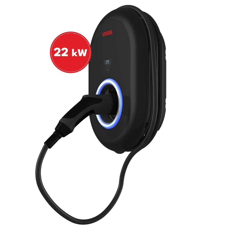Vestel Elektrikli Araç Şarj İstasyonu EVC04 22kW Kablolu Görsel 3