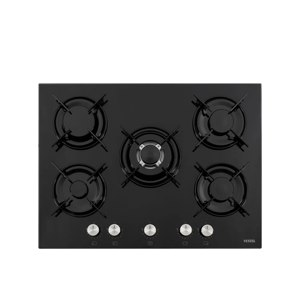 Vestel AO-71159 S DG-W 70 cm 5 Gözü Gazlı (1 Gözü Wok'lu) Ankastre Ocak