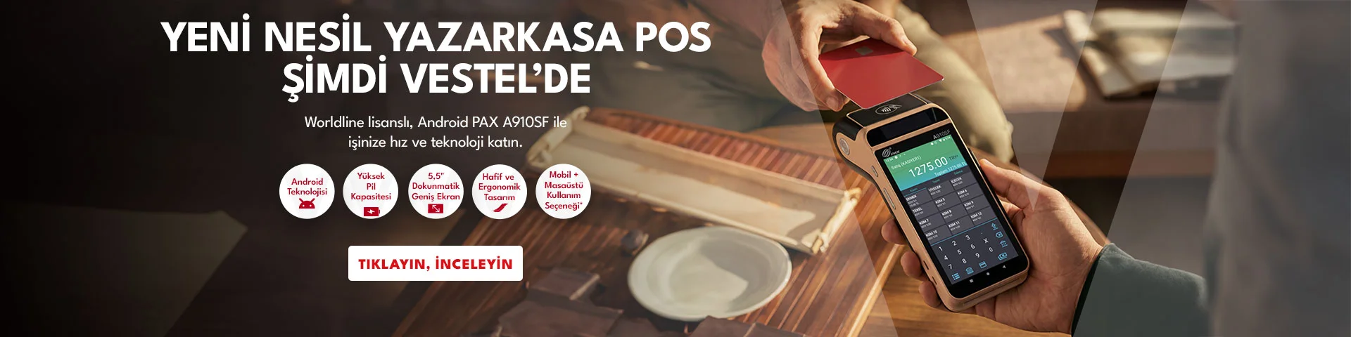 PAX A910SF Android YazarkasaPOS